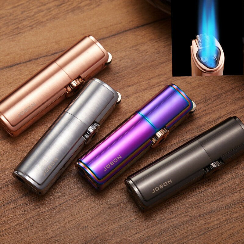 Butane Jet Lighter Gas Torch Windproof Flame Metal Cigarette Cigar Lighters