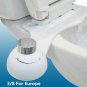 Mechanical Bidet Toilet Seat Attachment Dual Nozzle Sprayer Shower WC Cleaning