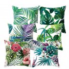 Tropical Plant Leaf Pillowcase Sofa Decorative Pillow Cover Home Decor 45x45cm
