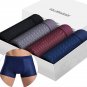 Mens Bamboo Underwear 4 Pack Boxers Men Briefs Solid Color L-5XL Size Shorts