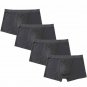 Mens Bamboo Underwear 4 Pack Boxers Men Briefs Solid Color L-5XL Size Shorts