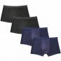 Mens Bamboo Underwear 4 Pack Boxers Men Briefs Solid Color L-5XL Size Shorts