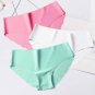 Panties For Women 3 Set Briefs Seamless Solid Mid-Waist Panty Female Underwear