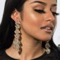 US Dollar Earring Jewelry Ear Rings for Women $ Money Sign Rhinestone Pendant