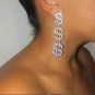 US Dollar Earring Jewelry Ear Rings for Women $ Money Sign Rhinestone Pendant