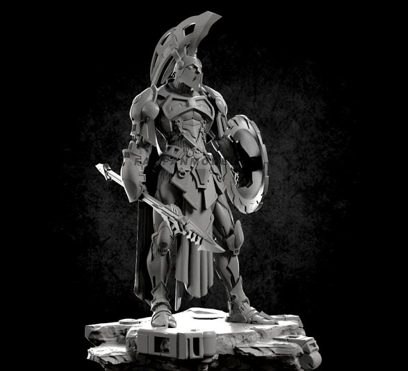 General Celestial Pole Resin Figurine Unassembled Unpainted Model Kit 1/24 75mm