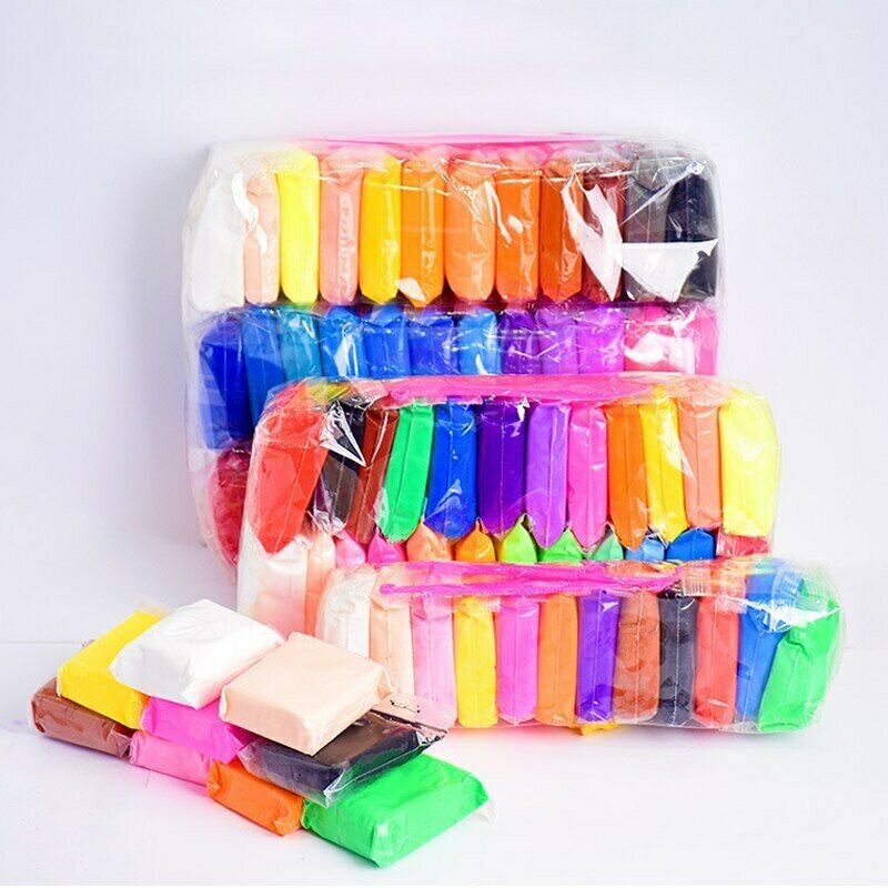 24 Colors Polymer Clay DIY Sculpting Malleable Soft Modelling Clay Set
