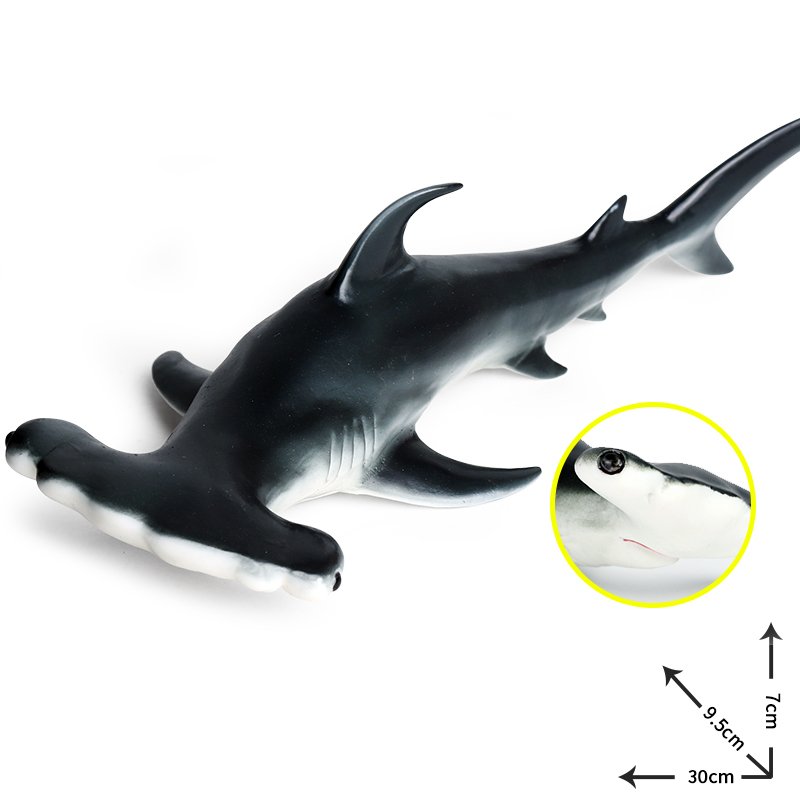 Hammerhead Shark Action Figure Large Size Sea Life Marine Animal Soft Model Toy