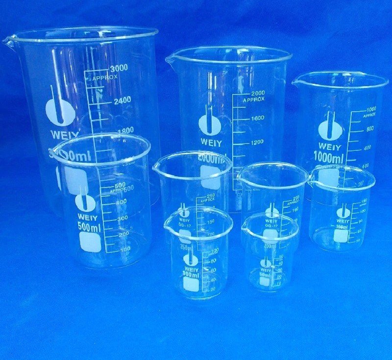Glass Beaker Chemistry Borosilicate Breakers 200ml Laboratory Educational