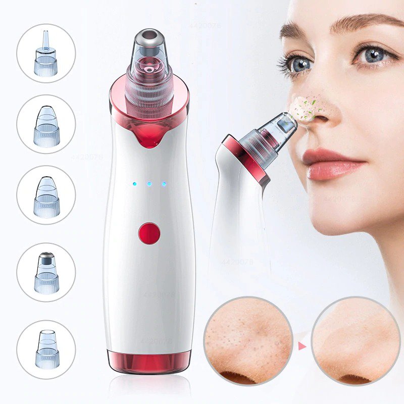 Blackhead Remover Face & Nose Deep Cleaner Pore Acne Pimple Vacuum Suction Tool