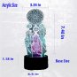 Dream Catcher Table Lamp Wind Chimes 3D Decoration Night Light 7 Color Change