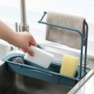 Telescopic Kitchen Sink Shelf Soap Sponge Holder Dishwashing Storage Organizer