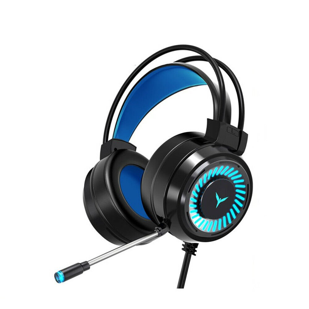 H&A Gaming Headset Surround Stereo Sound Wired USB with Microphone 7 Color LED