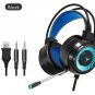 H&A Gaming Headset Surround Stereo Sound Wired USB with Microphone 7 Color LED