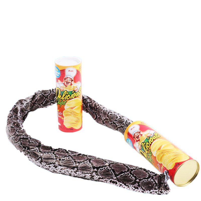 Funny Potato Chips Can Spring Loaded Snake Toy Jump Prank Trick April Fools Joke