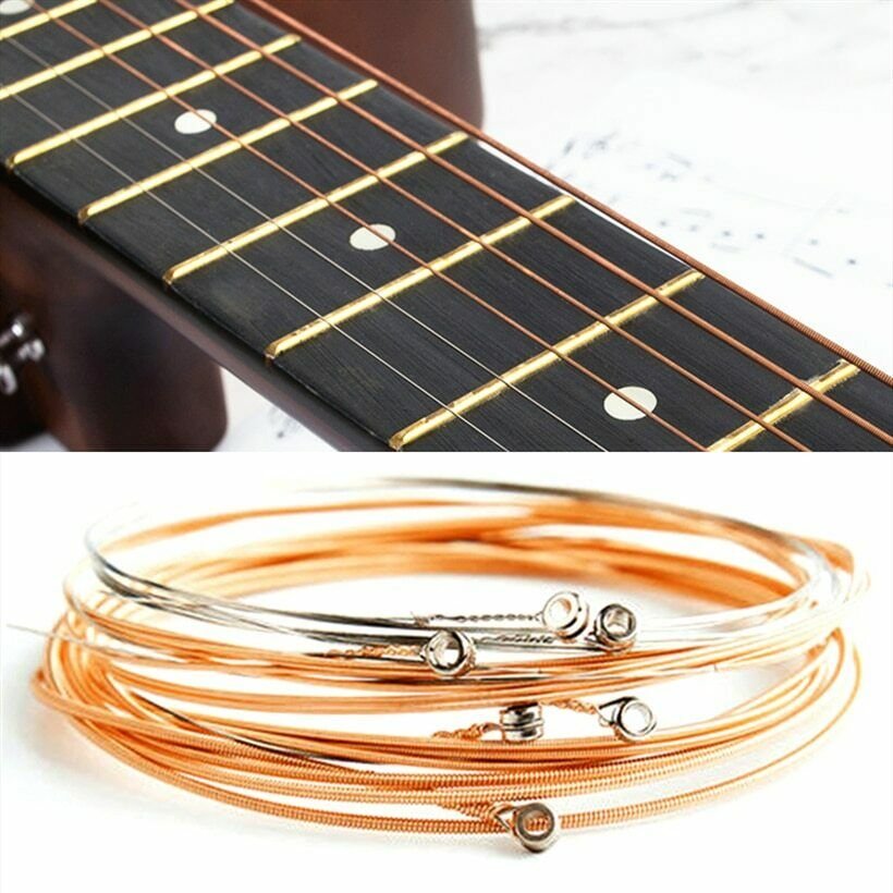 6 Piece Pure Copper Strings 1-6 for Classic Acoustic Guitar Parts Accessories