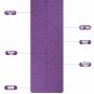 TPE Yoga Mat with Position Lines Non Slip Carpet Fitness Gym Workout Pads