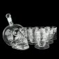 Transparent Skull Bottle 75ml Glass Cup 700ml Decanter 7 Piece Set Shot Glasses