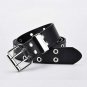 Women Riveted Decor Fashion Genuine Leather Belt with Metal Chain Pin Buckle