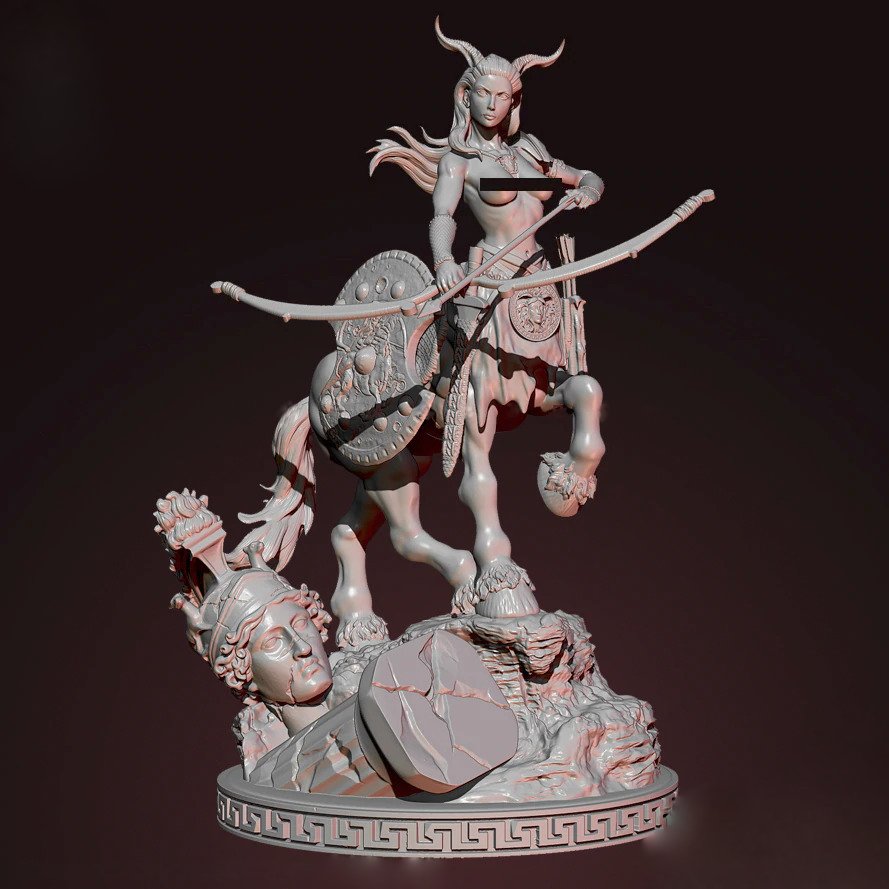 Centaur Women Warrior 1/35 Resin Figurine Kit DIY Assembly & Painting Model Toy