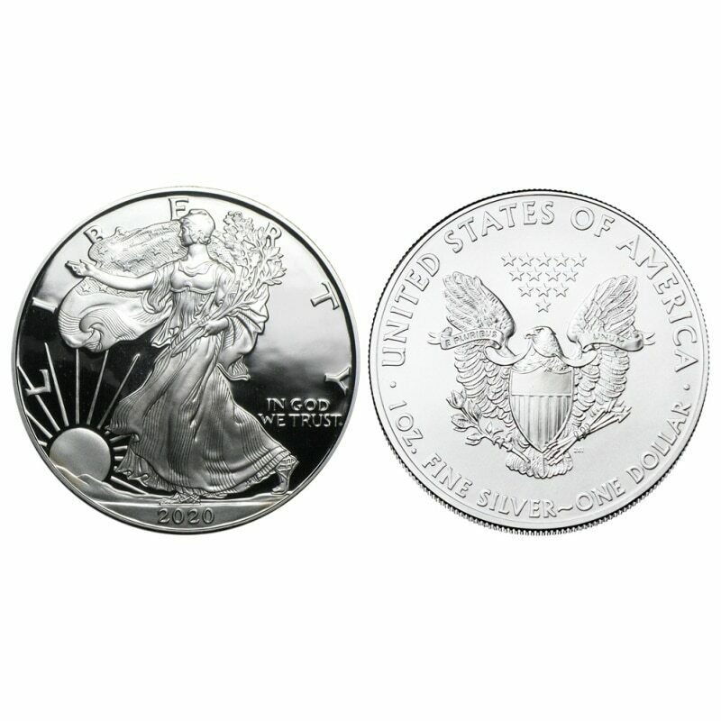 American Statue of Liberty Eagle Coin Silver Plated Commemorative Coins 35mm