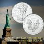 American Statue of Liberty Eagle Coin Silver Plated Commemorative Coins 35mm