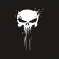 Punisher Skull Sticker Reflective Foil Holographic Decals for Car, Helmet, Skate