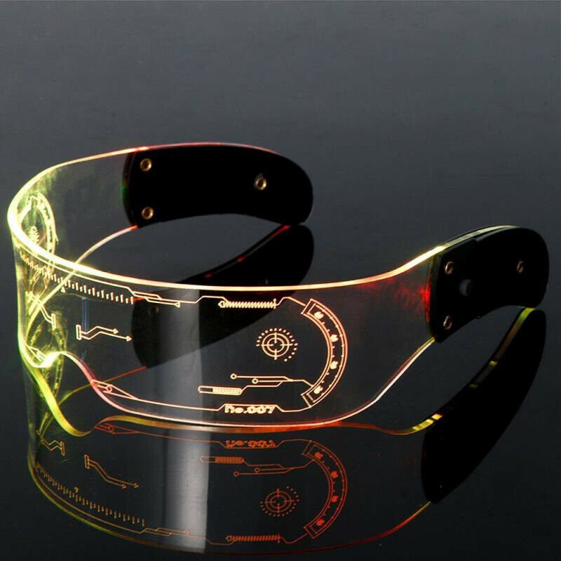 LED Luminous Glasses Party Costume Prop Light Up Sunglasses Electric Multicolor