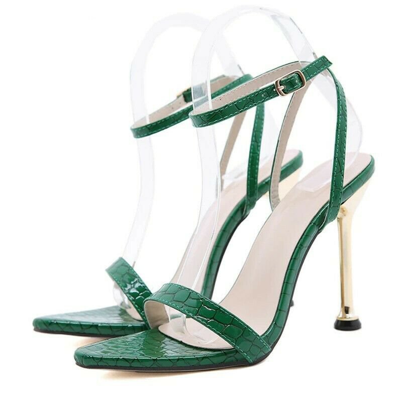 Women's High Heel Sandals with Ankle Strap Female Fashion Party Shoes 3 Colors