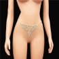 Sexy Rhinestone Butterfly Flower Bikini Bottom Thong Body Jewelry For Woman
