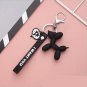 Poodle Balloon Dog Keychain Silicone Key Ring Pendant CUTE Animal Multicolor New