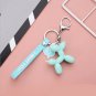 Poodle Balloon Dog Keychain Silicone Key Ring Pendant CUTE Animal Multicolor New