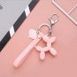 Poodle Balloon Dog Keychain Silicone Key Ring Pendant CUTE Animal Multicolor New