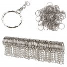 Silver Color Keychain 50 Piece Blank Key Ring Key Chains DIY Key Holder