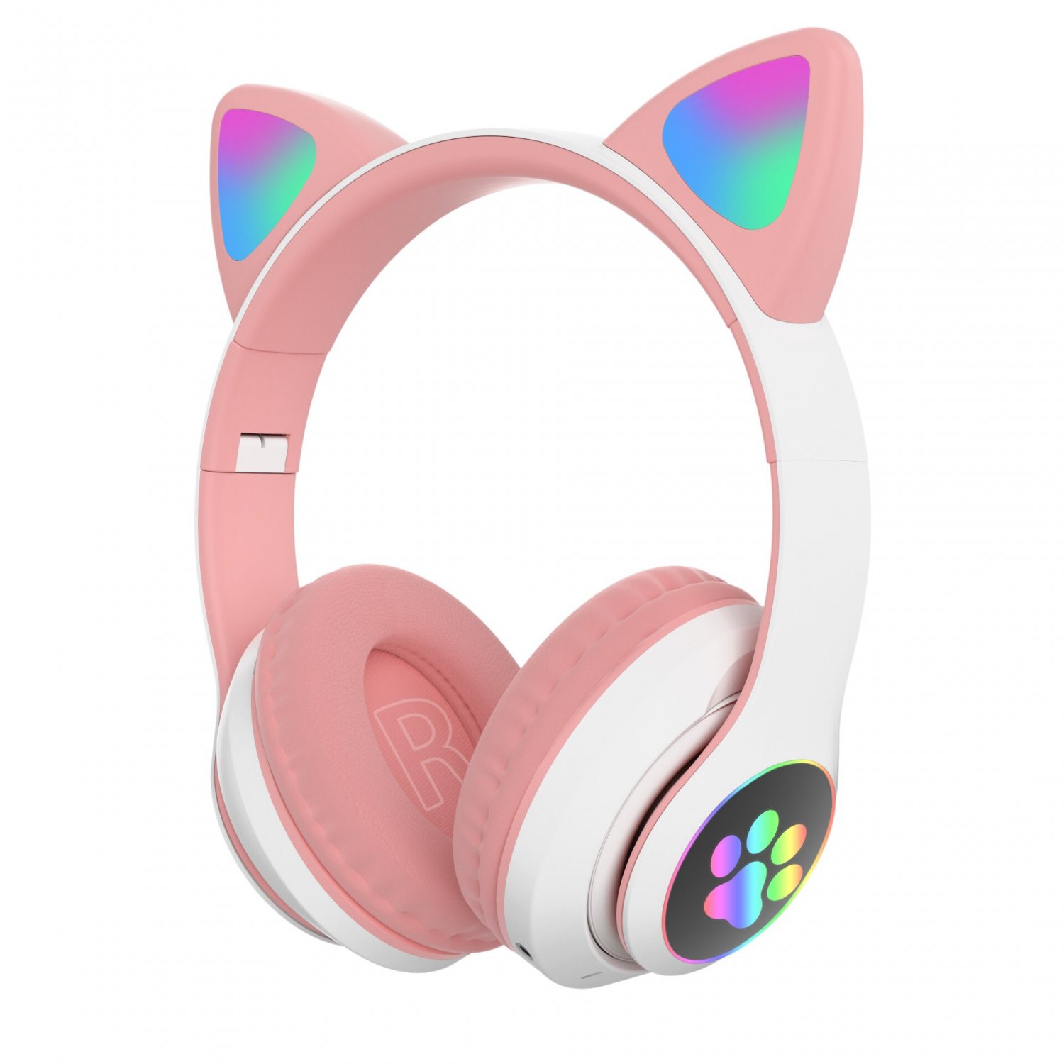 Cat Ears Wireless Headphone with Microphone LED Multicolor Bluetooth Headset