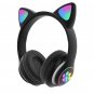 Cat Ears Wireless Headphone with Microphone LED Multicolor Bluetooth Headset