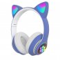 Cat Ears Wireless Headphone with Microphone LED Multicolor Bluetooth Headset