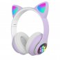 Cat Ears Wireless Headphone with Microphone LED Multicolor Bluetooth Headset