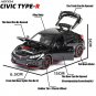 1:32 Honda Civic Type-R 2017 Car Model Diecast Toy Vehicle Sound Light Doors