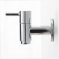 Single Cold Sink Faucet Outdoor Garden Washing Machine Water Tap Black Chrome