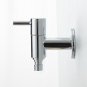 Single Cold Sink Faucet Outdoor Garden Washing Machine Water Tap Black Chrome