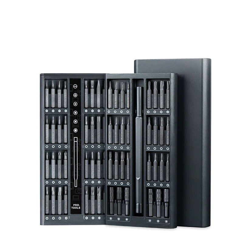 Magnetic Screwdriver Set 25/63 Piece Precision CR-V Steel Bits Kit with Case