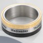 Mens Rotatable Calendar Ring Time Week Date Mood Numerals Anxiety Rings For Men