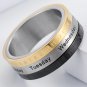Mens Rotatable Calendar Ring Time Week Date Mood Numerals Anxiety Rings For Men