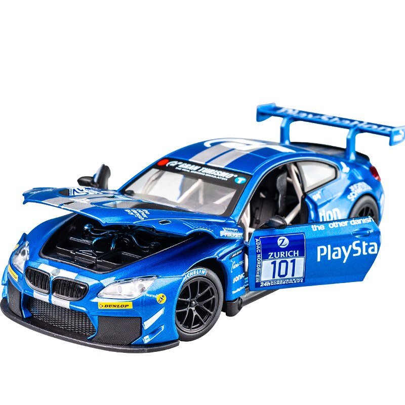 1:24 BMW M6 GT3 M4 DTM Racing Cars Model Toy Diecast Metal Alloy Replica Car