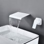 Wall Mounted Waterfall Faucet Black/Chrome/White Color Hot & Cold Water Mixer Tap