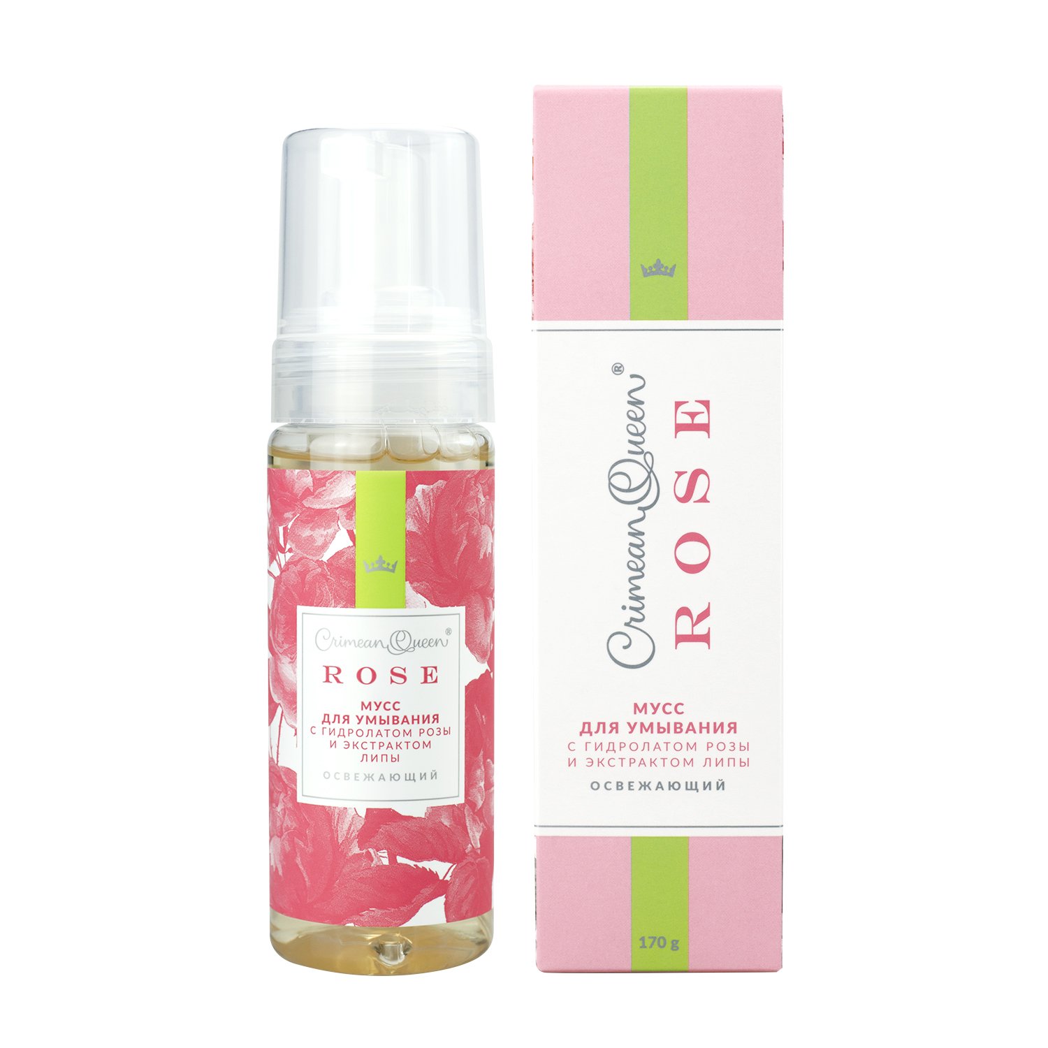 Mousse cleanser "Refreshing" with oily and combination roses, 6 ounces