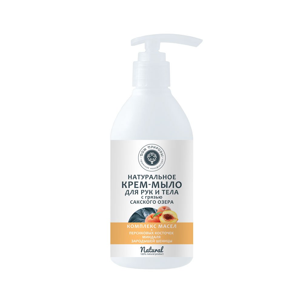 Cream-soap for hands and body with mud from Lake Saki "Oil Complex", 10.6 ounces