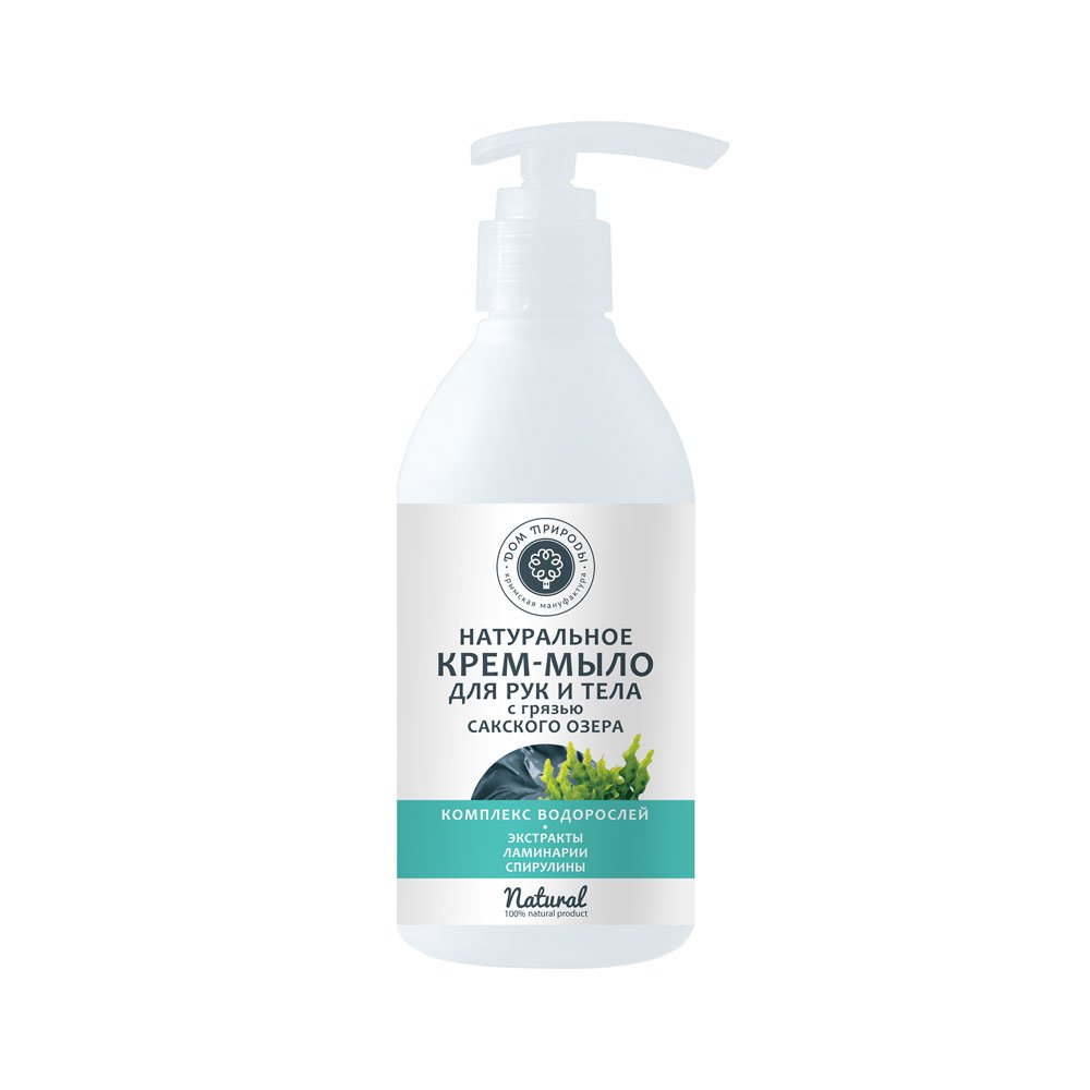 Cream-soap for hands and body with mud from Lake Saki "Algae complex", 10.6 ounces