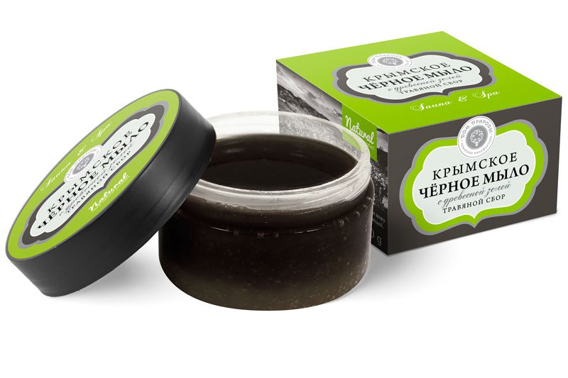 Crimean black soap Herbal collection, 9.5 ounces